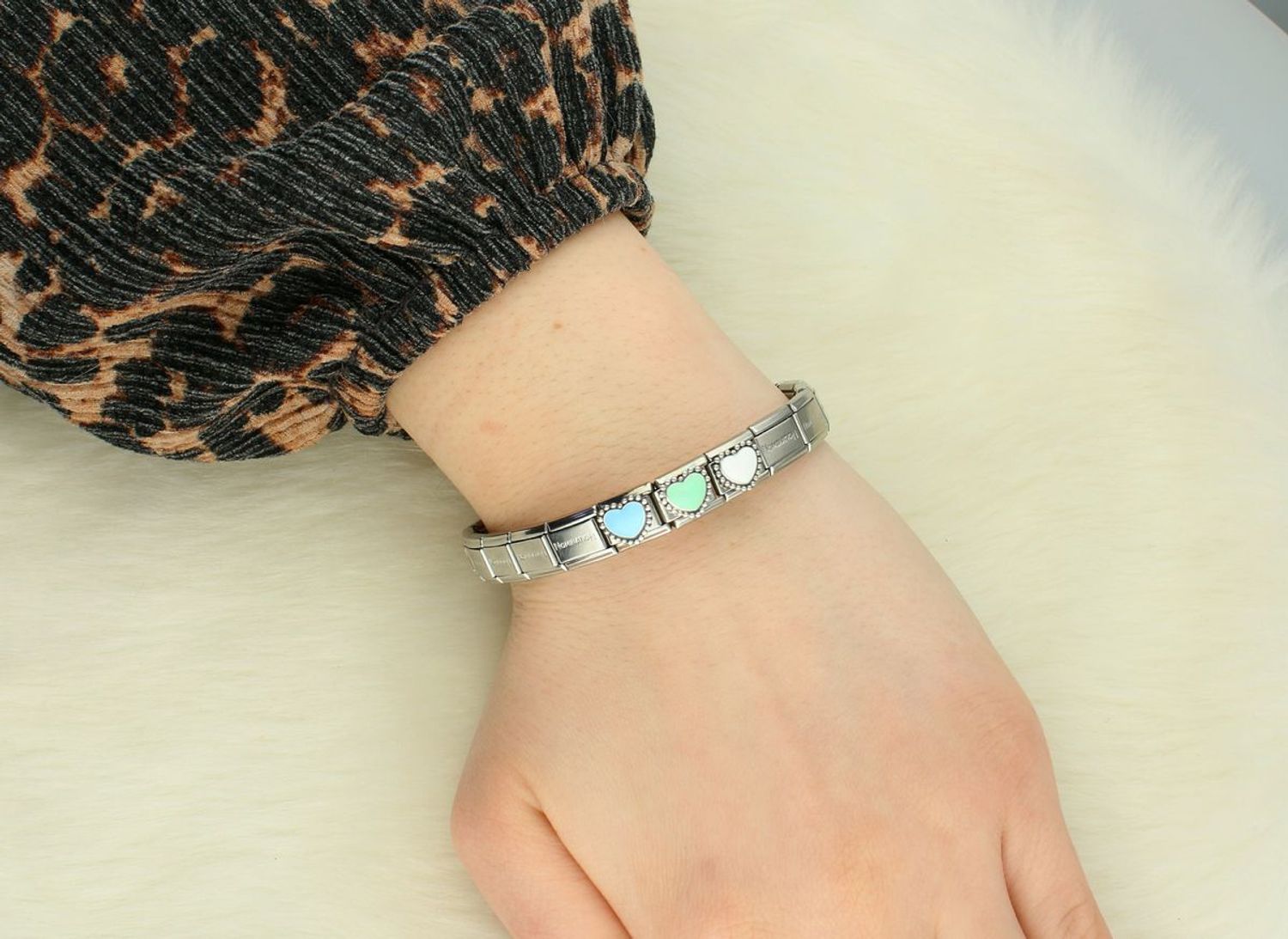 Zawieszka Nomination Link 925 srebro Niebieskie serce 330204 34.jpg